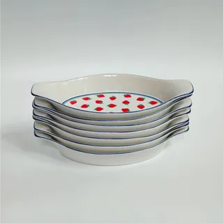 Photo of Vintage 1980s Strawberry Fields Ceramic Au Gratin Baker (Multiple Available)