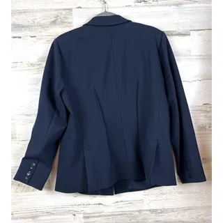 Photo of ECRU Womens M Navy Blue Single Breasted Tailored Blazer Jacket Workwear