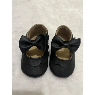 Photo of Black Infant Mary Jane Bow Shoes Size 2 New Without Tags Boutique