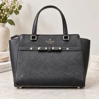 Photo of Kate Spade Black Saffiano Leather Satchel