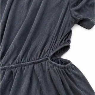Photo of Willow & Root Charcoal Grey Cut Out Ruffle Hem Romper Small