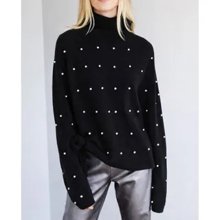Photo of Never A wallflower Cashmere Seeing Stars Sweater Black Rhinestone S NEW SoftGirl