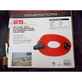 Photo of Predator Generators Extension Cord 25ft 3750 Watts 30 Amp 10 AWG 70796