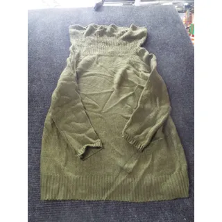Photo of NWT Fashion Nova If I Kissed You Oversized Cowl Neck Olive Sweater Size 1XL