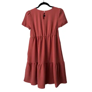 Photo of NEW Love Ellie Rust/Salmon Short Sleeve Pullover Girls Crew Neck Dress-L 12/14