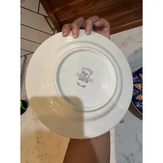 Photo of Pier 1 Imports 8” plates in discontinued Vizcaya pattern x6 earthenware vibrant 