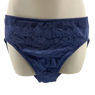 Photo of Soma Floral Lace High Leg Brief Blue Womens Large