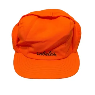 Photo of Cabelas Orange Trapper Hat with Ear Flaps Medium Winter Hunting