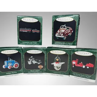 Photo of Hallmark Miniature Keepsake Ornaments Lot 7 Vintage Boxed
