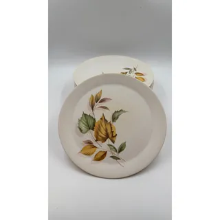 Photo of Vintage Harmony House Autumn Haze Melmac Dinner Plates Set of 4 Leaf MCM