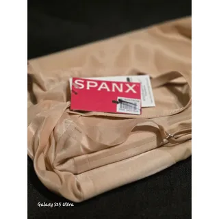 Photo of SPANX Supersculpt Transform Open-Bust Mid-Thigh Bodysuit L Beige 10560R NWT