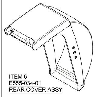 Photo of E555-034-01 Rear Cover Assembly Fits Better Packages model BP555
