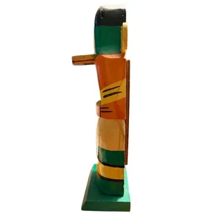 Photo of VINTAGE TOTEM POLE DOLL WOODEN TOURIST NATIVE AMERICAN BANK  1940- 1950s