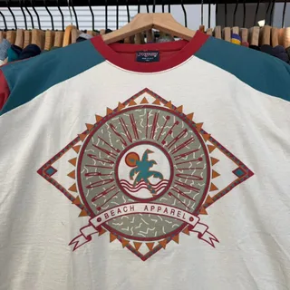 Photo of Vintage 90s Jansport Tropical Sun International Beach Apparel T-Shirt