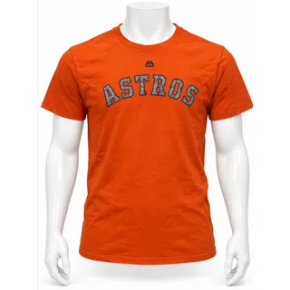 Photo of Majestic Houston Astros Jose Altuve 27 Youth Large Orange T Shirt pre owned
