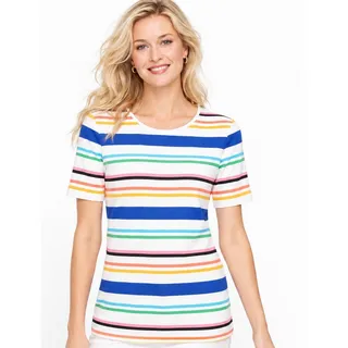 Photo of Talbots Multicolor Striped Short Sleeve Crewneck T-Shirt EUC Size XS
