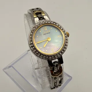 Photo of Elegant Citizen Eco-Drive Crystal Bangle Watch - Timeless Style Working