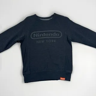 Photo of Nintendo New York Store Exclusive Logo Crewneck Sweatshirt Gray Black S Small