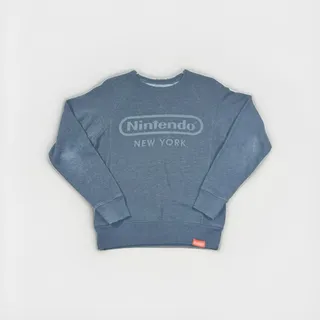 Photo of Nintendo New York Store Exclusive Logo Crewneck Sweatshirt Gray Black S Small