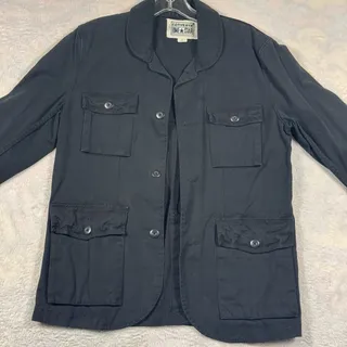 Photo of Converse One Star Utility Field Jacket Black Cotton Chore Coat Small S