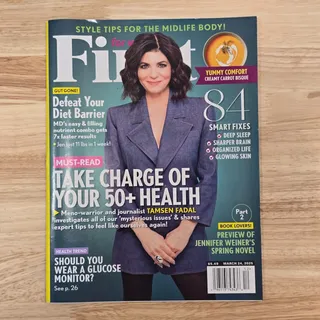 Photo of First for women Magazine March 24 2025 • Tamsen Fadal Menopause • Midlife Body 