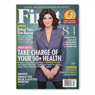 Photo of First for women Magazine March 24 2025 • Tamsen Fadal Menopause • Midlife Body 