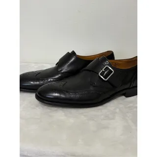 Photo of Men's Black Leather Single Monk Strap Dress Shoes
