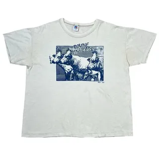 Photo of Vintage 1988 Bovine Pinheads Smoking Cows Punk Rock Tee