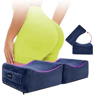Photo of AOSSA BBL Pillow Brazilian Butt Lift Pillow After Surgery Seat Cushion (Blue)