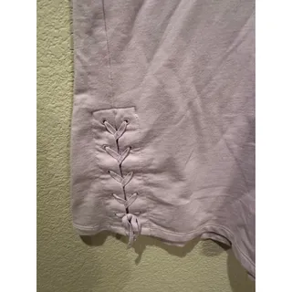 Photo of Jack & Cat Lavender Flutter Sleeve Lattice Tie Sides T-shirt Dress XL 14/16