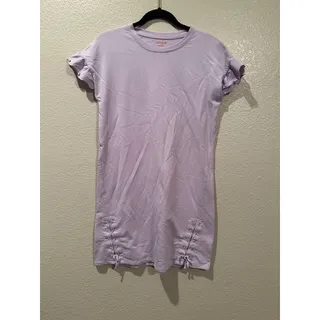Photo of Jack & Cat Lavender Flutter Sleeve Lattice Tie Sides T-shirt Dress XL 14/16