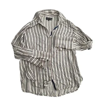 Photo of Something Navy (nordstrom) striped button-down shirt