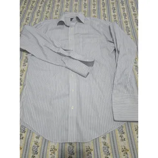 Photo of Jos A Bank Traveller Mens Dress Shirt 15.5 -35 Cotton Tailored Fit French Cuff