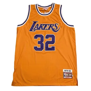 Photo of Vintage Mitchell & Ness Magic Johnson #32 Lakers Jersey – Size 56