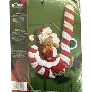 Photo of Bucilla “Santa & Candy Cane” Felt Home Decor Kit 
