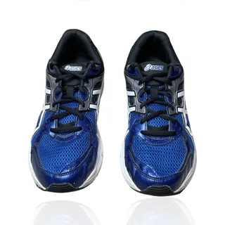 Photo of Asics Gel Contend 2 Mens Blue Black White Athletic Running Shoes T426N Size 14