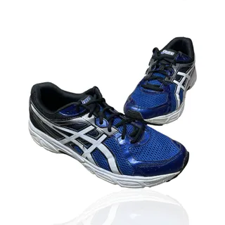 Photo of Asics Gel Contend 2 Mens Blue Black White Athletic Running Shoes T426N Size 14