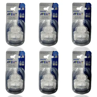 Photo of Philips Avent Medium Flow Anti-Colic Baby Bottle Nipple 3M+ 6 packs of 2