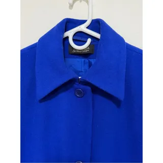 Photo of Harve Benard Cobalt Blue Single-Breasted Trench Coat