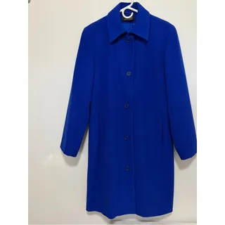 Photo of Harve Benard Cobalt Blue Single-Breasted Trench Coat
