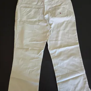 Photo of NWT Tommy Hilfiger Women's Cropped Capri Pants Khaki Beige Size 14 Side Slit