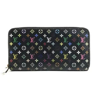 Photo of LOUIS VUITTON Monogram Multicolor Takashi Murakami Zippy Long Wallet- Black