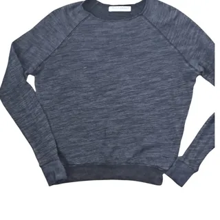 Photo of Project Social T Women's XS Gray Black Heathered Raglan Sweatshirt Pullover