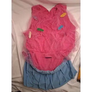 Photo of Cupcake Halloween Costume Women's Adult Small 4-8 Pink Blue Dress With Sprinkles