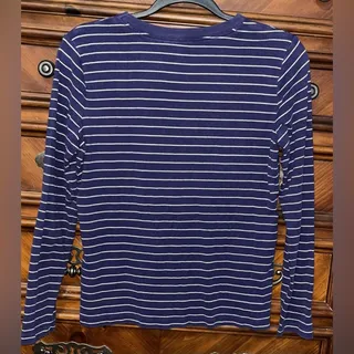 Photo of Lands End Women’s Cotton Striped Long Sleeve 18” P2P