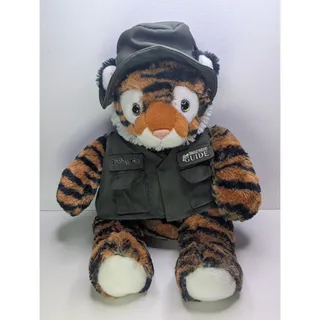 Photo of Rainforest Cafe Tiger Plush Jungle Safari Guide Green Hat Vest Stuffed Animal