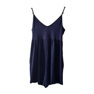 Photo of Anrabess Navy Blue Sleeveless Romper Jumpsuit Size Medium NWT
