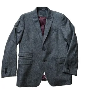 Photo of Banana Republic Donegal Tweed Blazer Men 42R Wool Silk Sport Coat Jacket Gray