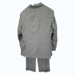 Photo of Vinci Men’s Gray 2pc Suit 42R Jacket Pants Zipper Repair Needed AS IS