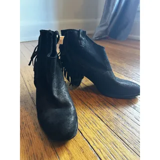Photo of Belle Sigerson Morrison Boots W Size 8.5 Black Suede Fringe